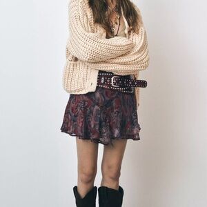 Zara frilly boho skirt brand new with tags size large